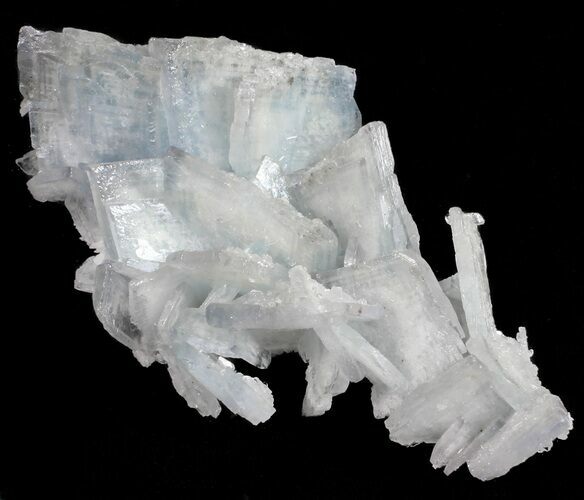 Tabular, Blue Barite Crystal Cluster - Spain #55218